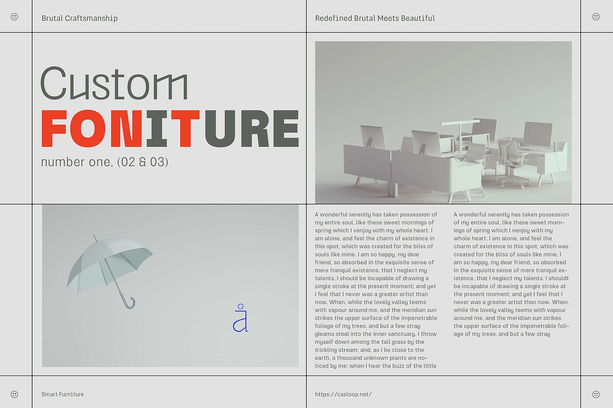 Brutal Milk No 1 - Text, a Sans Serif Font by Casloop Studio (Photo 2 of 7)