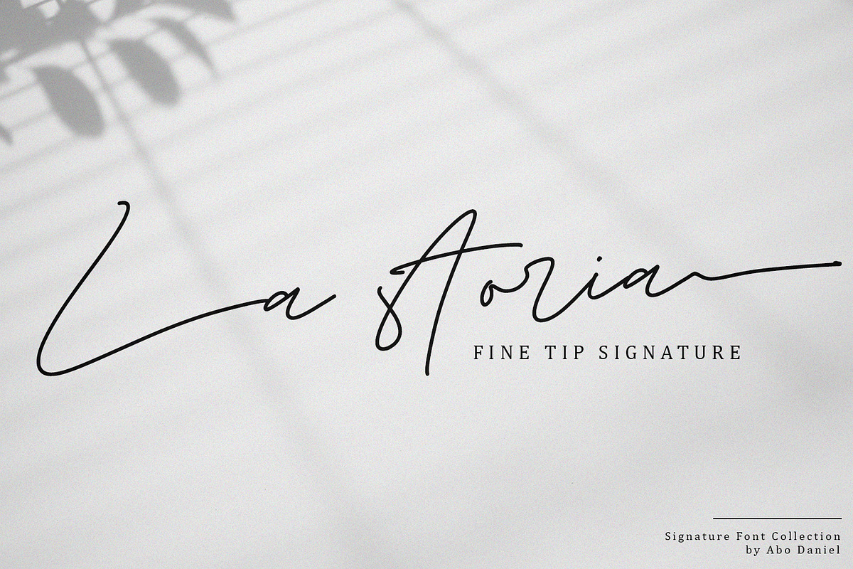 La Storia, a Script Font by Abo Daniel Studio (Photo 1 of 16)
