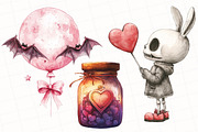 Watercolor Sweet Halloween Clipart, an Illustration by OK Design (Thumbnail 5 of 5)
