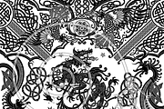 Viking Wolf, Fenrir Knotwork Art, a Decorative Illustration by Abysm Internal (Thumbnail 2 of 4)