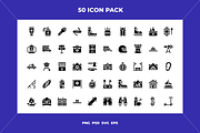 Outdoor activities icons, an Outline Icon by Wencory (Thumbnail 1 of 2)