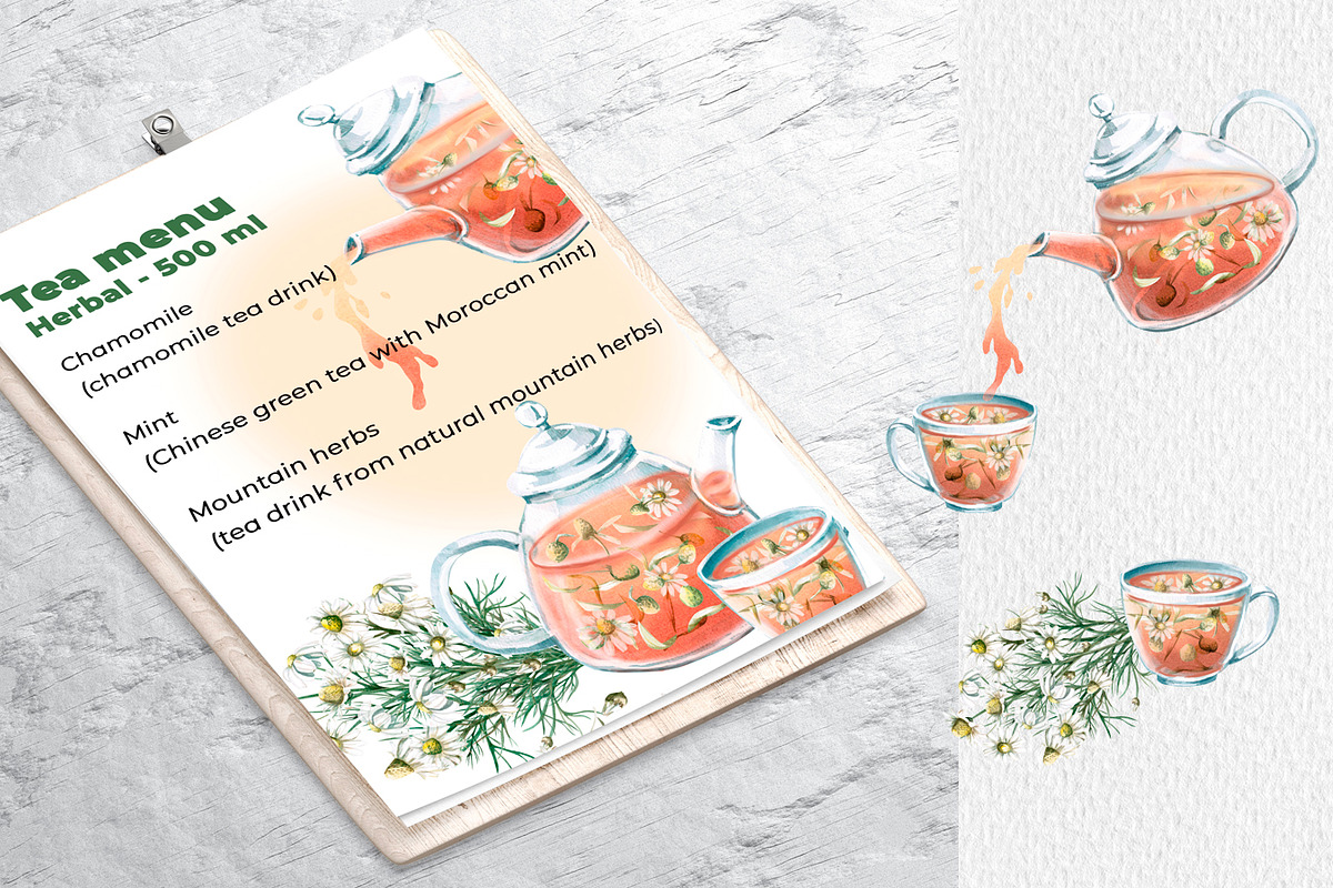 Chamomile watercolor clip art, a Decorative Illustration by SvetLana (Photo 7 of 13)