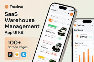 Trackvo - SAAS Warehouse UI Kit, an UI Kit Template by Agensip Design Agency
