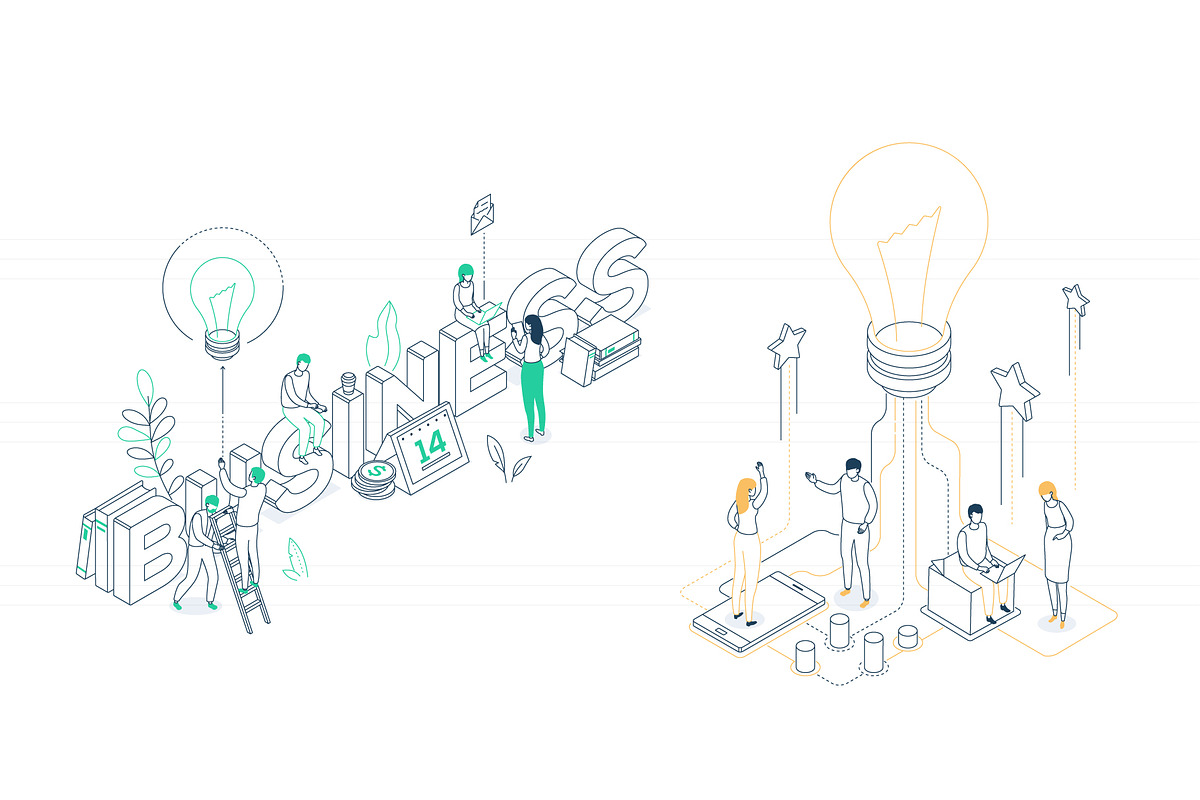 Business Isometric Illustrations, an iPhone Mockup by Boyko Pictures (Photo 12 of 14)