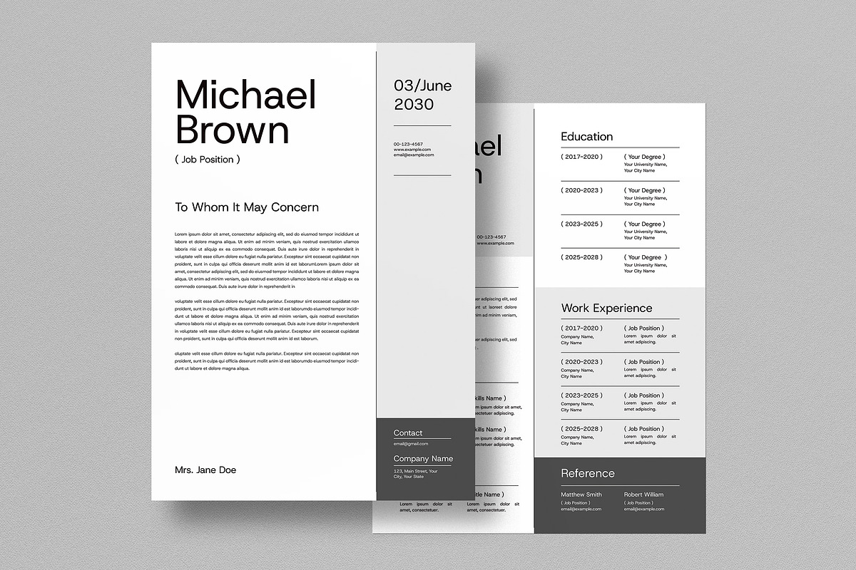 Resume & Cover Letter, a Resume Template by graphicook (Photo 1 of 3)