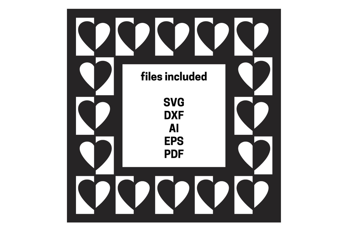 Heart Laser Cut Panels SVG, a Pattern Graphic by Guten Tag Vector (Photo 7 of 7)
