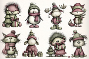 Whimsical Animals Clipart Bundle, an Illustration by Dream Creation (Thumbnail 3 of 7)