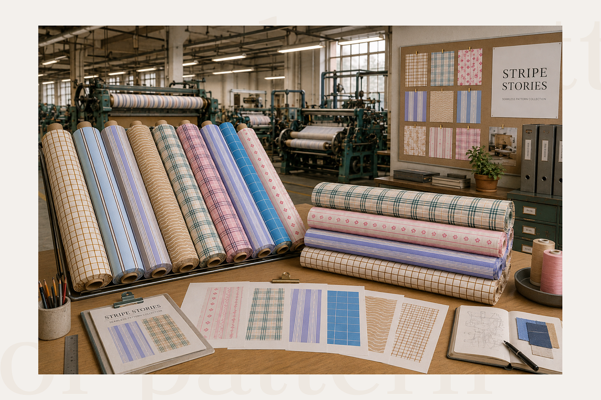 Cottage Stripe & Plaid Patterns, a Pattern Graphic by Casa Mandarina (Photo 8 of 12)
