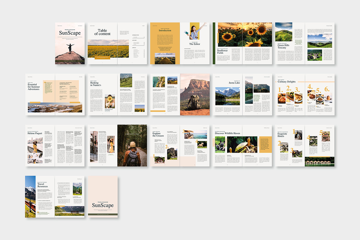 SUNSCAPE Travel Magazine, a Magazine Template by BlancaLab Studio (Photo 9 of 9)