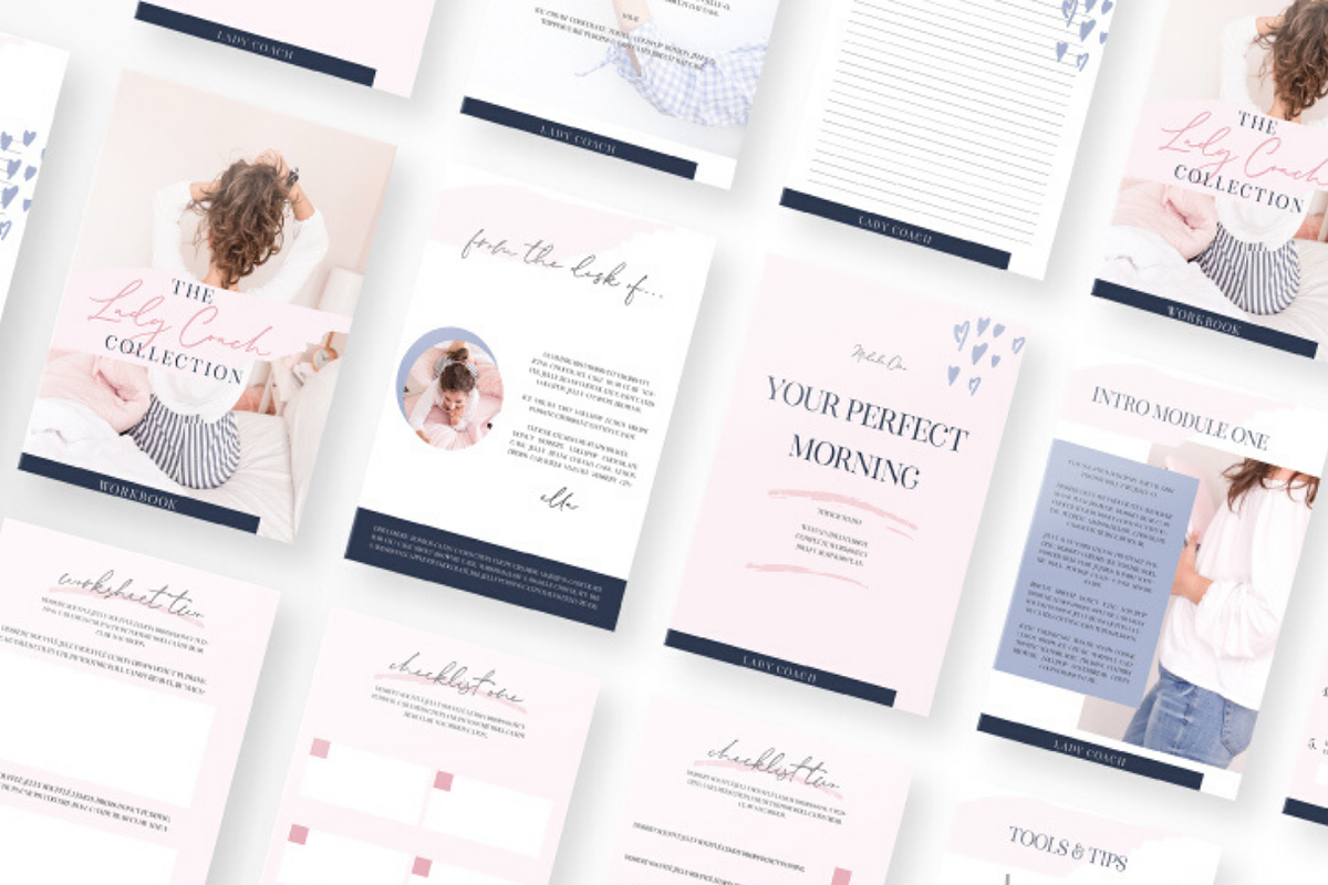 Lady Coach Workbook Canva Indesign, a Magazine Template by VanessaRyan.co (Photo 2 of 4)