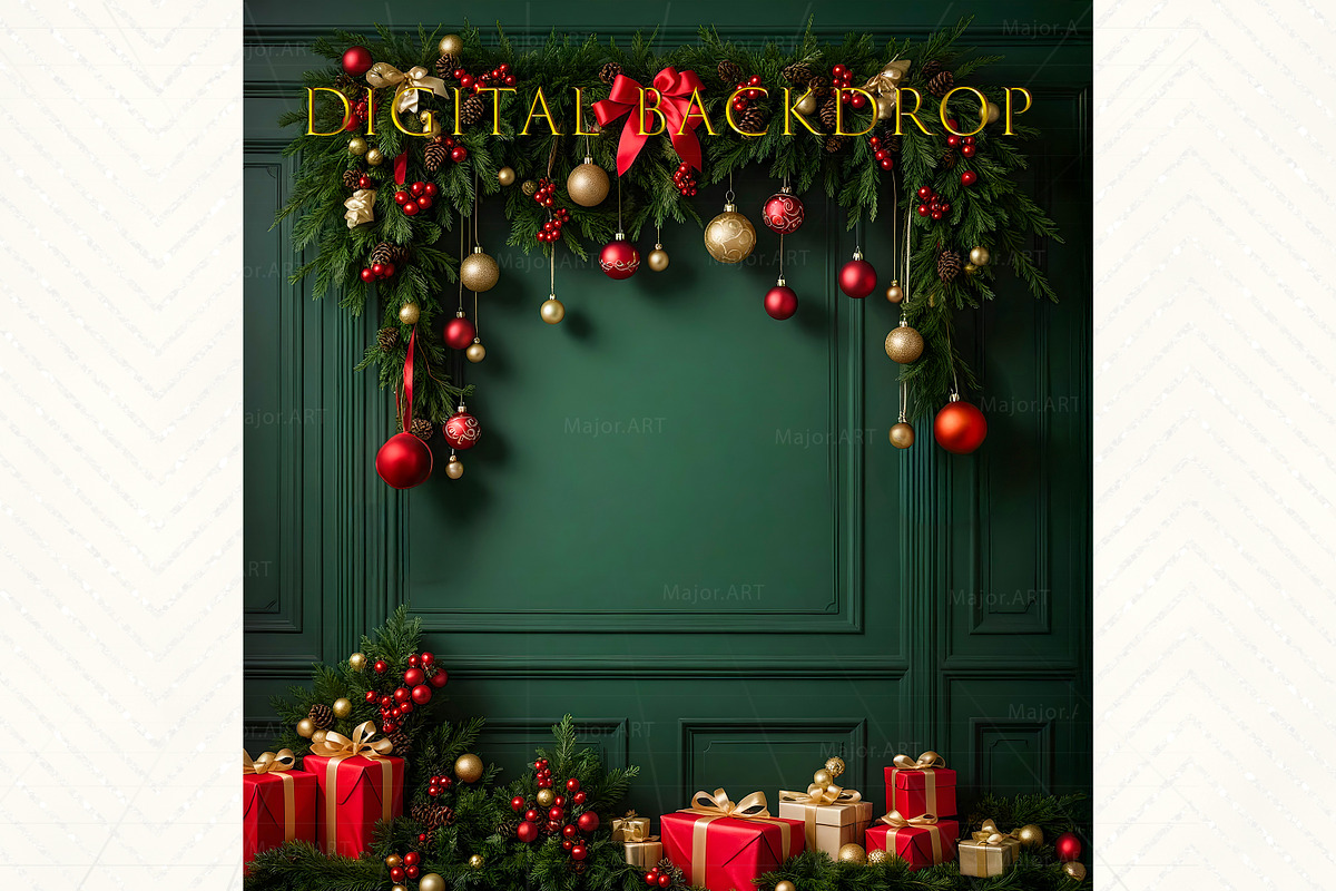 Christmas Digital Backdrop, a Background Graphic by MajorArtTm (Photo 2 of 6)