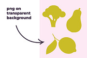 FOOD SHAPES SET (53 ELEMENTS), an Outline Icon by Bonfloret Studio (Thumbnail 6 of 9)