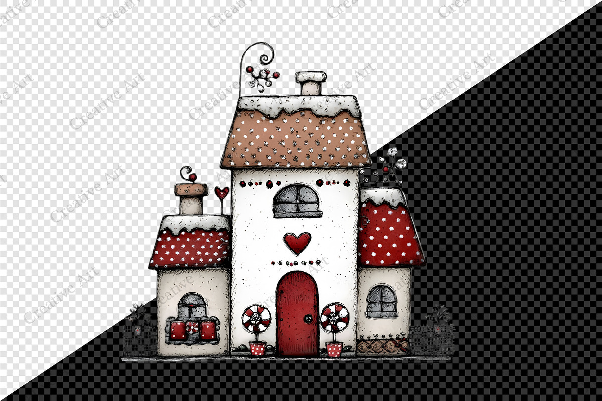 Whimsical Quirky Christmas Clipart, an Illustration by Creative Art (Photo 12 of 13)