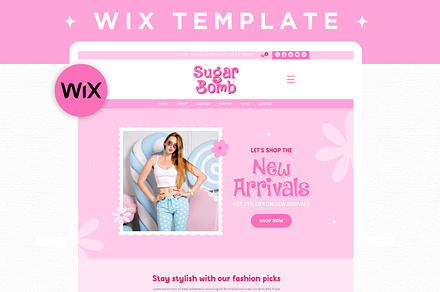 Pink Wix Website Template