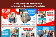 50 Travel social media set, a Poster Template by Design.wala (Thumbnail 3 of 7)