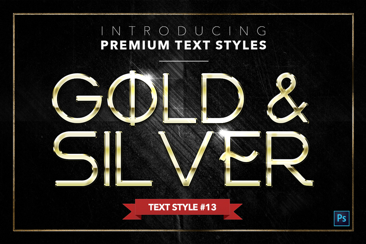 Gold & Silver #4 - 20 Text Styles, a Layer Style Add-On by Jonas Stensgaard (Photo 14 of 23)