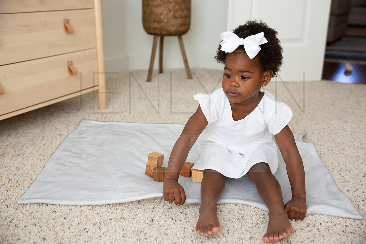 Custom Minky Blanket Mockup #RM05, a Product Mockup by JENLYNN Stock Shop (Photo 4 of 6)
