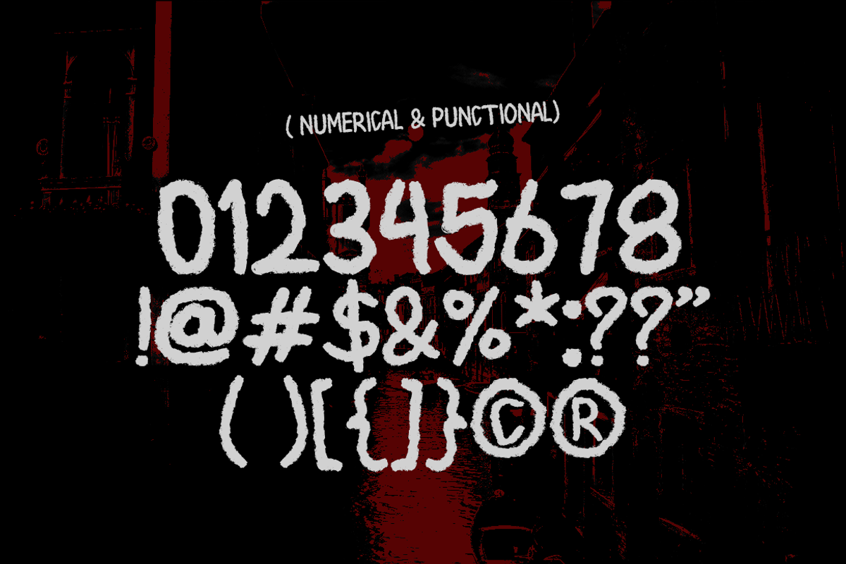 Birodo – Horror Brush Texture Font, a Sans Serif Font by ONESADYA (Photo 5 of 10)