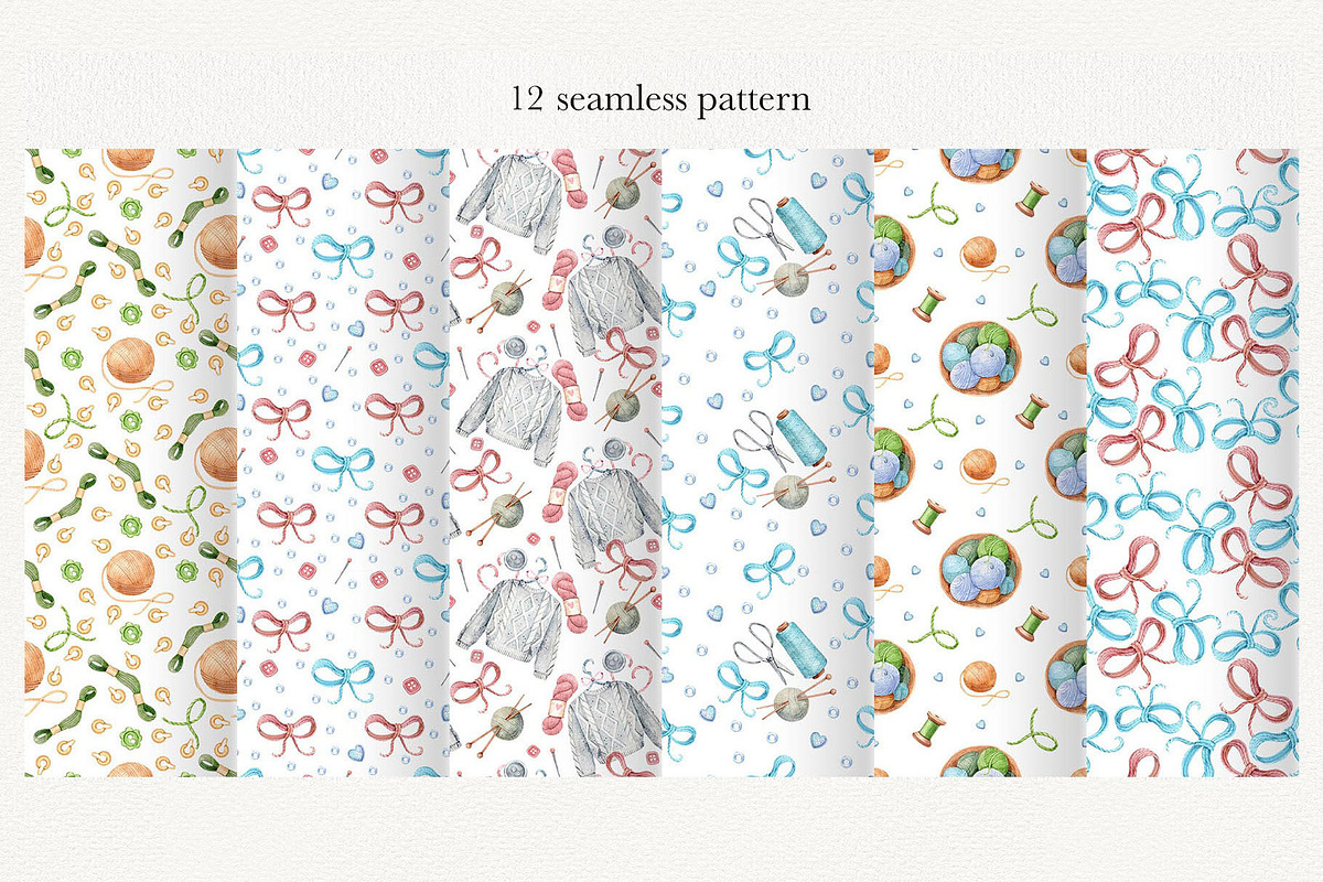 45 Knitting Clipart & Patterns, a Decorative Illustration by ZinchArt (Photo 5 of 10)