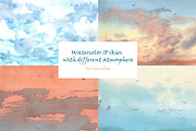 Watercolor set of skies, a Texture Graphic by ivanushka-art (Thumbnail 2 of 6)