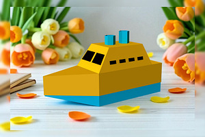 Boat favor - 3d papercraft, a Print Template by PAPER amaze