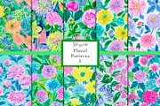 Seamless Preppy Floral Patterns, a Pattern Graphic by The Preppy Artist (Thumbnail 1 of 11)