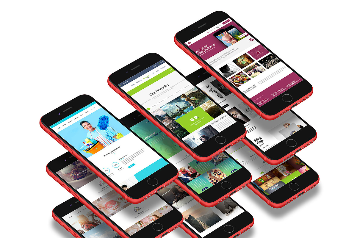Realistic 3D iPhone Mock-Up Bundle 4, an iPhone Mockup by Graphicsworld125 (Photo 6 of 16)