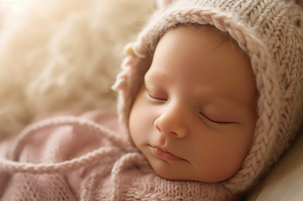 A photograph showing the innocence and purity of a newborn baby, a Person Photo by designvectx