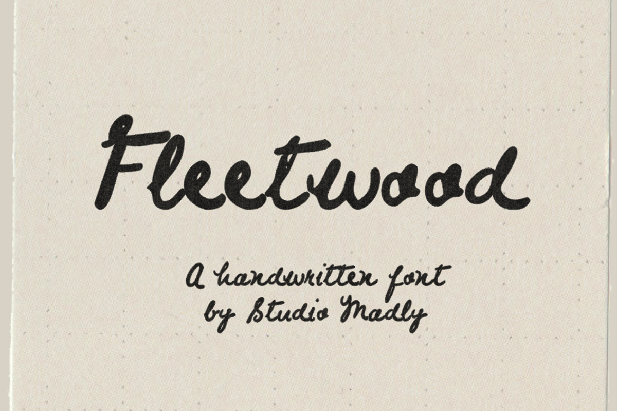Fleetwood - A Handwritten Font, a Handwritten Font by Studio Madly (Photo 1 of 9)