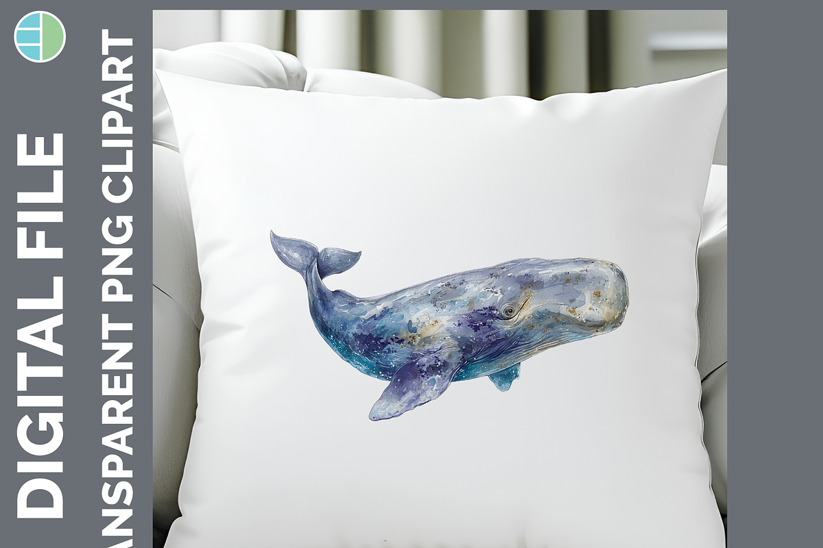 Whale Illustration Bundle, 20 PNG, an Animal Illustration by Enliven Designs (Photo 7 of 8)