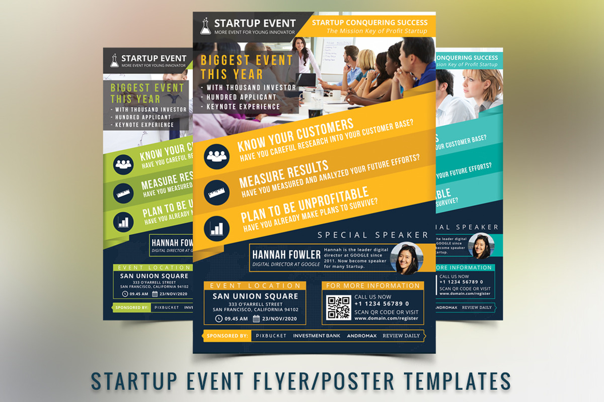 Startup Event Flyer Template, a Flyer Template by Affantjie Photowork (Photo 1 of 6)