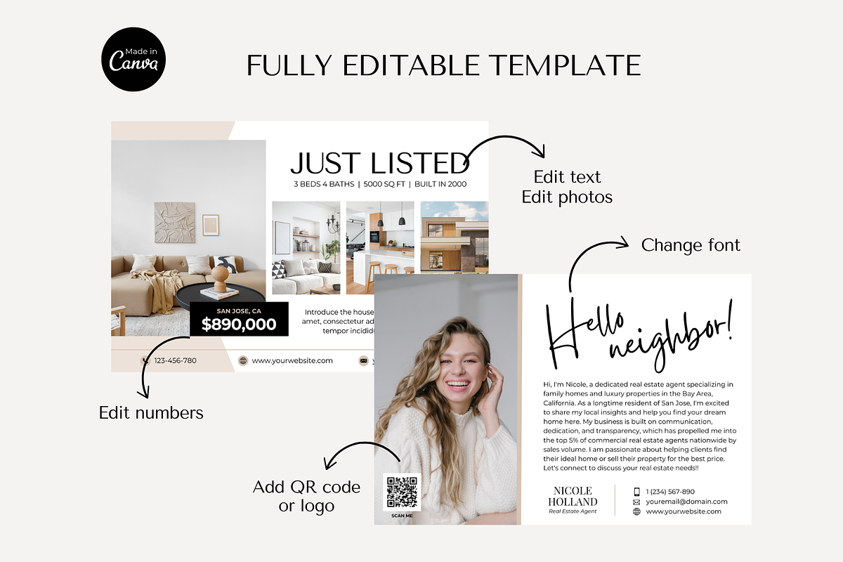 Real Estate Postcard Templates, a Card Template by ShopRShop (Photo 3 of 9)