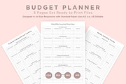 Budget Planner Pages Set V-02, a Stationery Template by shahsoft (Thumbnail 1 of 3)