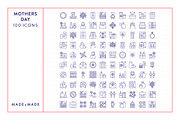 Mothers Day Line Icons, an Outline Icon by Made by Made (Thumbnail 5 of 7)
