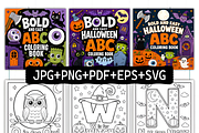 Halloween ABC Alphabet Coloring, an Education Illustration by Coco Bloom (Thumbnail 2 of 3)