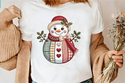 Quilted Christmas Snowman, an Illustration by CrexoraLab (Thumbnail 4 of 4)
