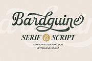 Bardguine Font Duo, a Script Font by Letterhend Studio (Thumbnail 1 of 12)