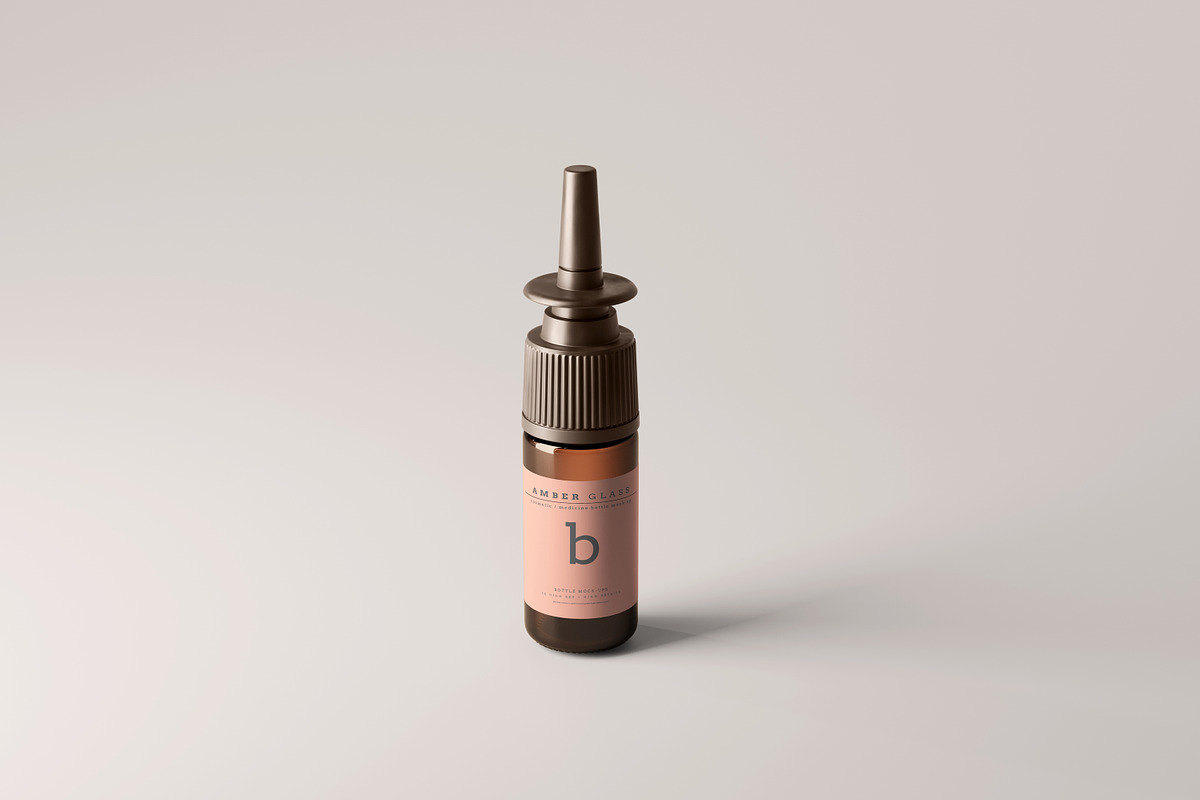 Nasal Spray Bottle Mockups, a Cups & Container Mockup by pmvch (Photo 4 of 20)