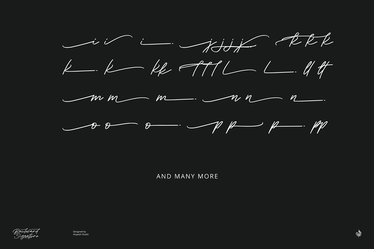 Boulevard Signature, a Handwritten Font by Aluyeah Studio (Photo 15 of 15)
