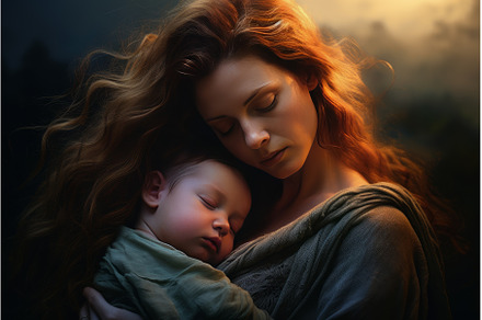 Joyful Happy mother baby outside, a Person Photo by Ylivdesign