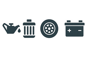 Vehicle maintenance symbols, a Transportation Illustration by ZinetroN