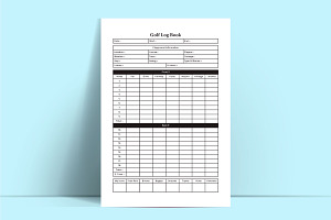 Golf Score Log Book KDP Interior