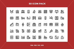 Mall icons, an Outline Icon by Wencory
