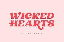 Wicked Hearts Retro Serif