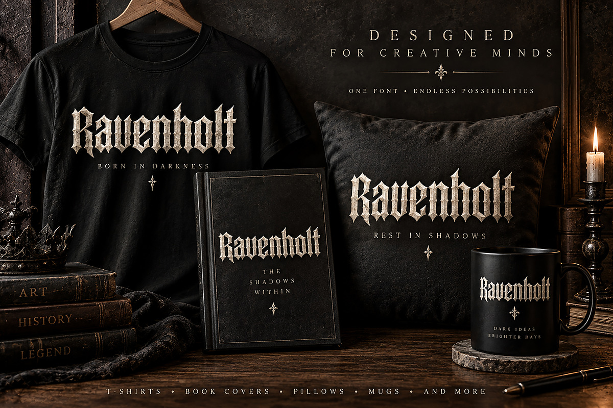 Ravenholt – Blackletter Typeface, a Blackletter Font by Wow Magic (Photo 2 of 4)