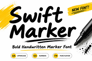 Swift Marker, a Handwritten Font by Wow Magic