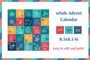 Christmas Advent Calendar Vector, a Card Template by AnnaViolet_store (Thumbnail 2 of 12)