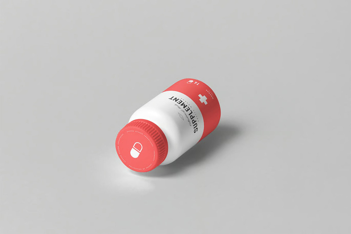 Supplement Jar & Box Mock-up, a Product Mockup by zippypixelstudio (Photo 11 of 12)