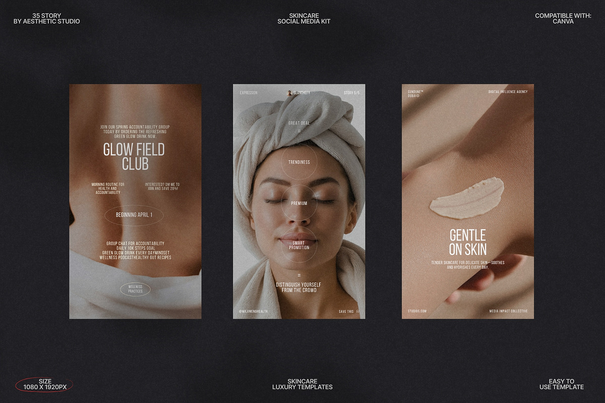Skincare Canva Stories for Beauty preview 5