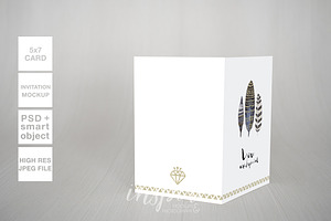 5x7 Card/Invitation Nordic Mockup